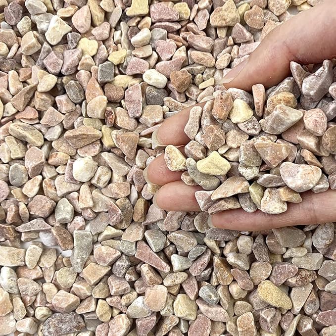 2 lb Natural Pea Gravel Small Pebbles - 3/8 Inch Pebbles for Indoor Plants, Succulents Rocks, Fish Tank Gravel, Terrarium Rocks and Patio Paver Decorative Stones-PurrikoPets