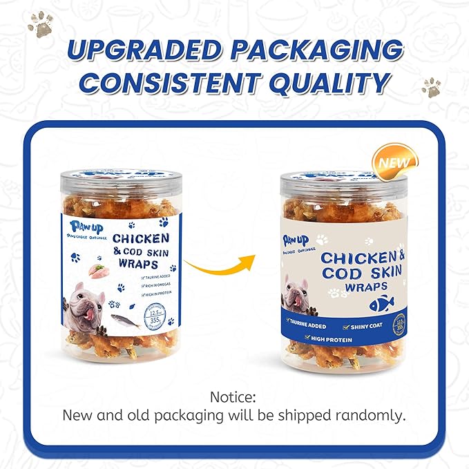 Dog Treats Chicken & Fish, High in Protein and Omega-3, for Large Small Dogs, 10.5 oz-PurrikoPets