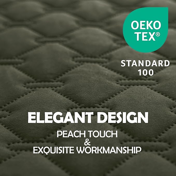 gogobunny 100% Double Sided Waterproof Dog Blanket Soft Pet Bed Cover Reversible Protect Furniture Couch Sofa Car for Puppy Large Dog Cat (Dark Olive/Light Olive, 82x82 Inch (Pack of 1))-PurrikoPets