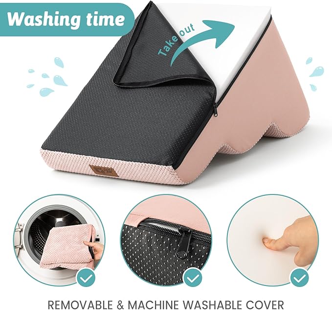 Dog Stairs for Small Dogs 19.7" H, Curved Dog Step for Puppy, Older or Cat, Medium Pet Ramp for Sofa, Couch or Bed, Ladder with High Density Foam, 15.7x28.3x19.7 inch, 4 Step, Pink-PurrikoPets