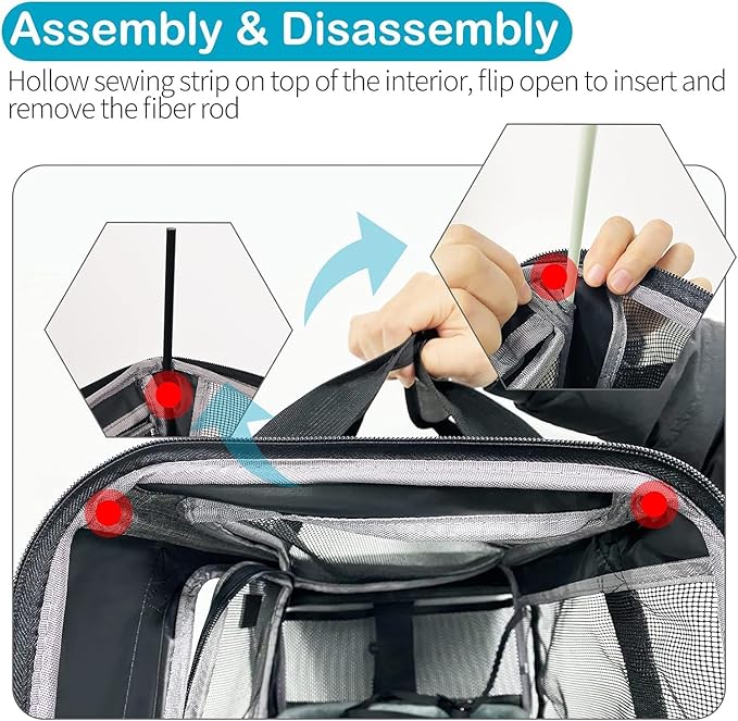 Airline Approved Pet Carrier, Collapsible Cat Carrier, Expandable Dog Carrier, 900D High Density Oxford Cloth, Wear-Resisting, Anti Tearing, Safety Lock Zipper, Reflective Tape-PurrikoPets