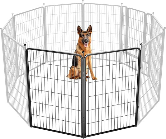 FXW Rollick Unleashed Dog Playpen for Indoor, Yard, RV Camping, 45 inch 2 Panels for Large Dogs, Black│Patented-PurrikoPets