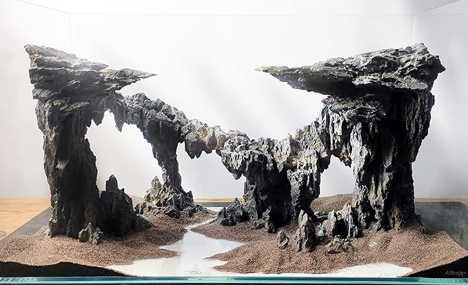 Fish Tank Decor Rocks.Aquarium Decoration Model.Easy and Quick Solution for Aquascaping.(Twilight)-PurrikoPets