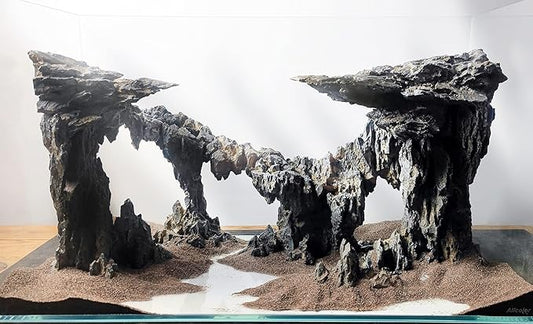 Fish Tank Decor Rocks.Aquarium Decoration Model.Easy and Quick Solution for Aquascaping.(Twilight)-PurrikoPets