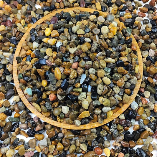 20lbs Natural Fish Tank Gravel,1/4 Inch Pea Gravel. Mixed Color River Rocks for Aquarium, Succulent, Vase, Cactus Bonsai, Plant Soil Cover and Outdoor Landscaping Rocks-PurrikoPets