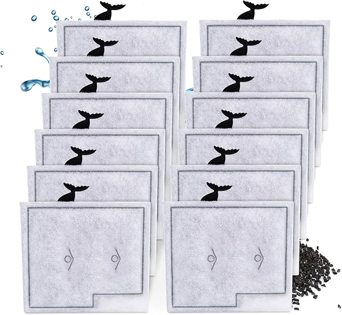 12 Pack Medium Filter Cartridges Compatible with Aqueon Replacement Filter Cartridges Compatible with Aqueon QuietFlow LED PRO Power Filter Size 10 & E Internal Power Filter Size 20 & Zilla Size 20-PurrikoPets