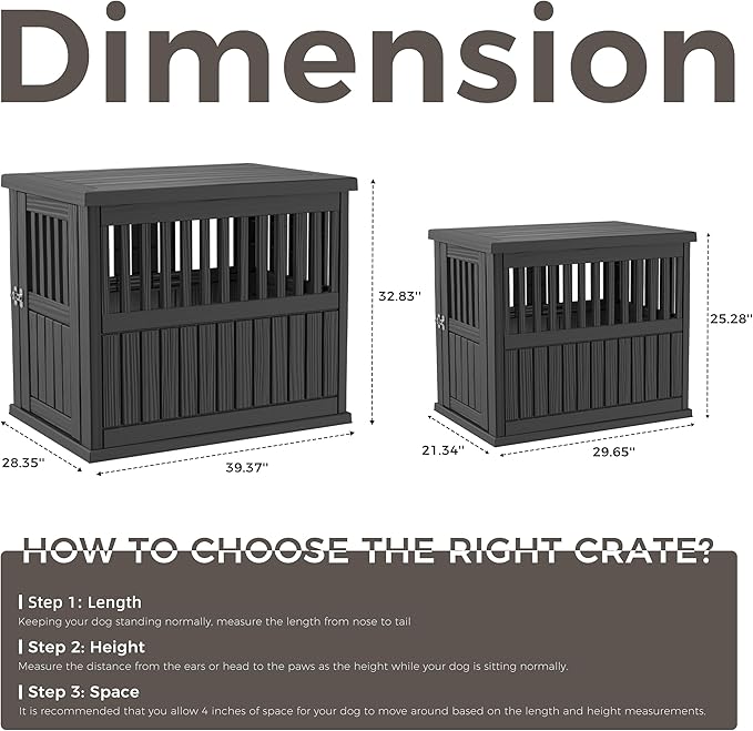 Dog House - Resin Outdoor Dog Kennel with Ventilated Design, Waterproof Dog Bed Shelter for Backyard, Garden & Patio-PurrikoPets