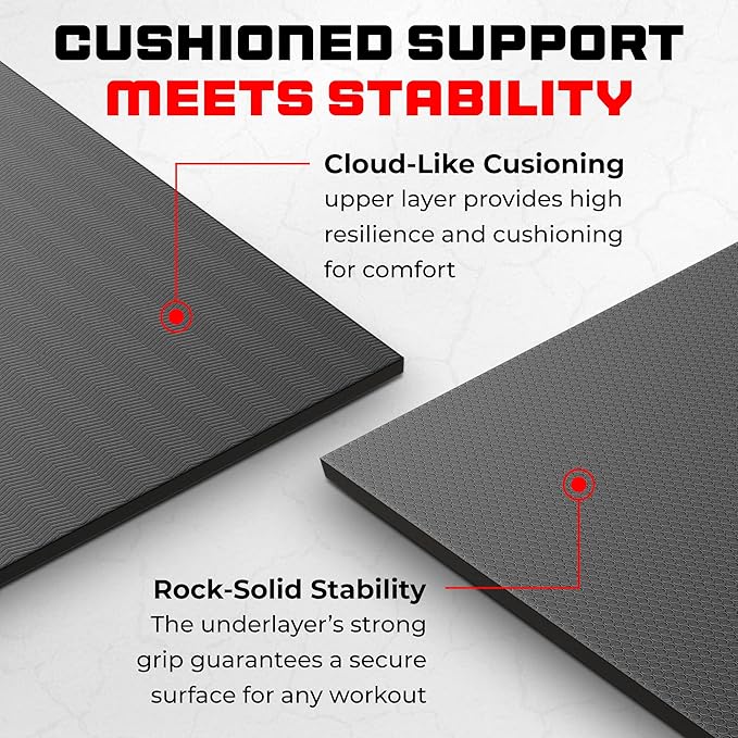 8FT x 4FT Extra Large Exercise Mat - PVC Floor Workout Mat with Carry Bag, Cleaning Cloth - Non slip Thick Workout Mats for Home Gym Flooring, Fitness Training Mat for Weights Pilates Cardio-PurrikoPets