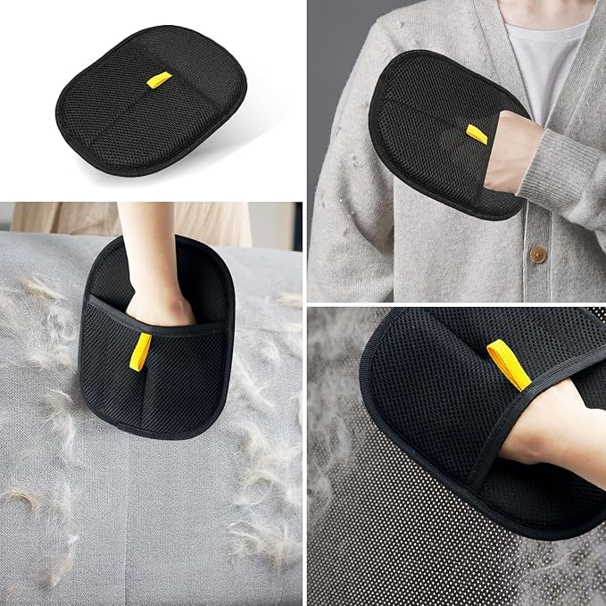 2pcs - Pet Hair Removel Glove for Cats & Dogs, Electrostatic Pet Hair Removal Gloves for Couch, Cat Grooming Gloves, Reusable Cat and Dog Hair Removel for Sofas, Furniture, Carpets and Curtains-PurrikoPets