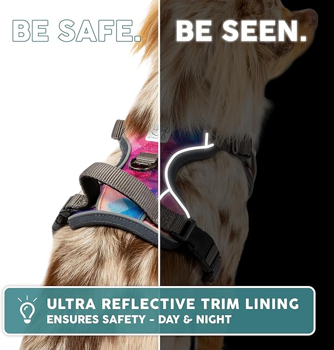 Embark Adventure Dog Harness, Reflective Trim XL for Extra Large Dogs No Pull - Military Grade Nylon, 2 Leash Clips & Gel Lined Handle. Soft & Padded Puppy Dog Harnesses for Any Breed-PurrikoPets