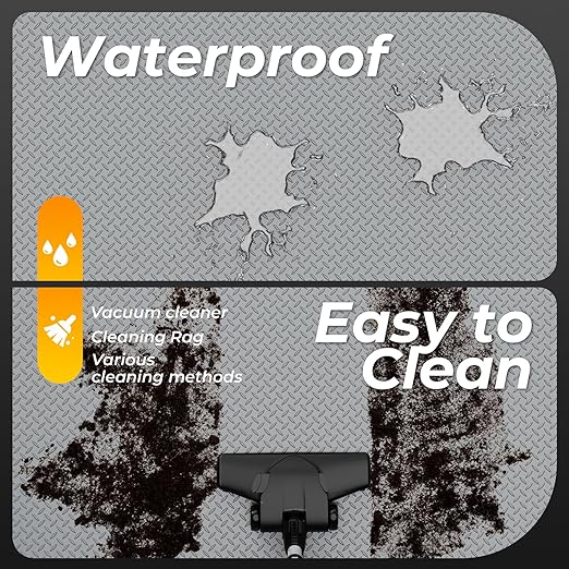 Geemax 7.8 x 18 FT Garage Floor Mats for Under Car, 2.8mm Thickened Rubber Garage Flooring Roll, M Size 140.4 SQFT Garage Car Mat for Mid-Size SUVs, Sports Car-PurrikoPets