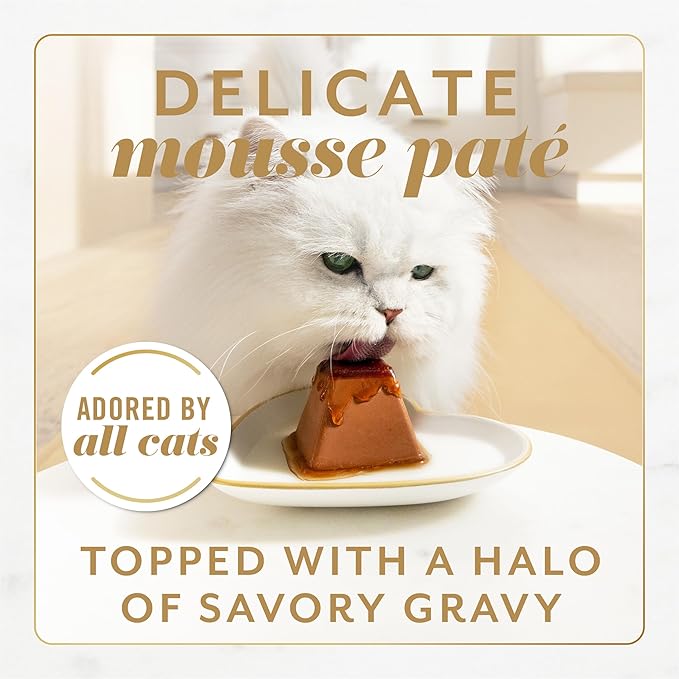 Fancy Feast Gems Pate Cat Food Mousse Salmon or Tuna and a Halo of Savory Gravy Wet Cat Food Variety Pack - (1) 8 ct. Boxes - 8 ct. Box-PurrikoPets