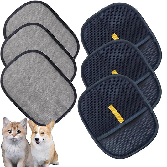 3-Pack Pet Hair Removal Gloves, Remove Dog/Cat Fur from Clothing, Furniture, Bedding & Carpet, – Reusable & Washable Lint Hair Remover for Home & Pet Owners-PurrikoPets