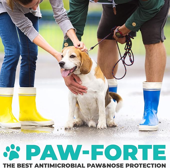 Forticept PAW Balm | Dog Paw Protector from Hot Pavement, Dirt, Salt, Ice and Snow | Soother and Moisturizer for Cracked Dog Paw Pads | Natural Wax Based, Lick Safe 3 oz-PurrikoPets