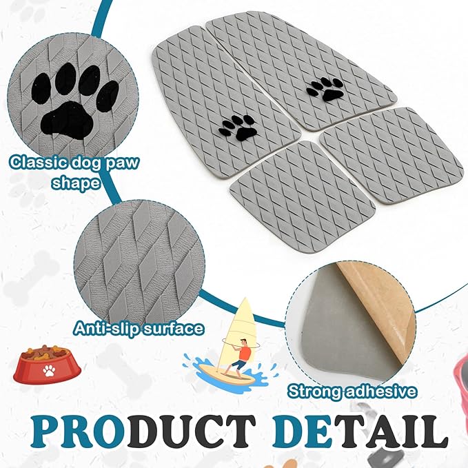 Dog Traction Pad Dog Paddle Board Kayak Accessories 21.2 x 15.3 Inch Non Slip Deck Grip Mat Surfboard Traction Good Grip EVA Foams for SUP Skimboard Paddleboard Surfboard-PurrikoPets