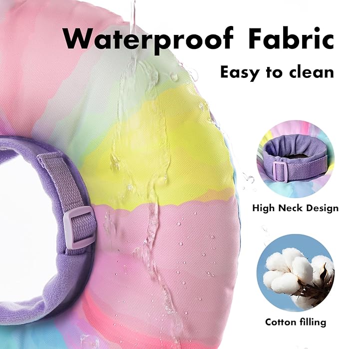 EWES Cat Cone Collar Soft M Size,Alternative Neck Cones to Stop Licking,Comfy Elizabethan Collars After Surgery Neuter,Donut Collar for Pet Cat Dog Kitten e Collar Recovery Shame-PurrikoPets