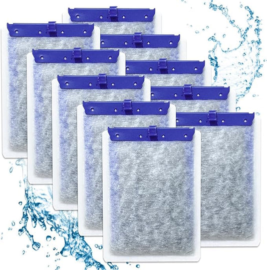 10-Pack Filter Cartridges Large Compatible with Tetra Whisper Bio-Bag Aquarium Filters, Fish Tank Filters Replacement for Aquariums for Whisper Filter 20i 40i/ IQ 20 30 45 60/ PF20 30 40 60-PurrikoPets