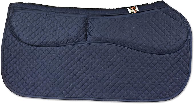 ECP Equine Comfort Products Thermoregulating Western Saddle Pad, Machine Washable Contoured Fit, Water Absorbing, Therapeutic, Shock Absorbing with Adjustable Memory Foam Shims-PurrikoPets