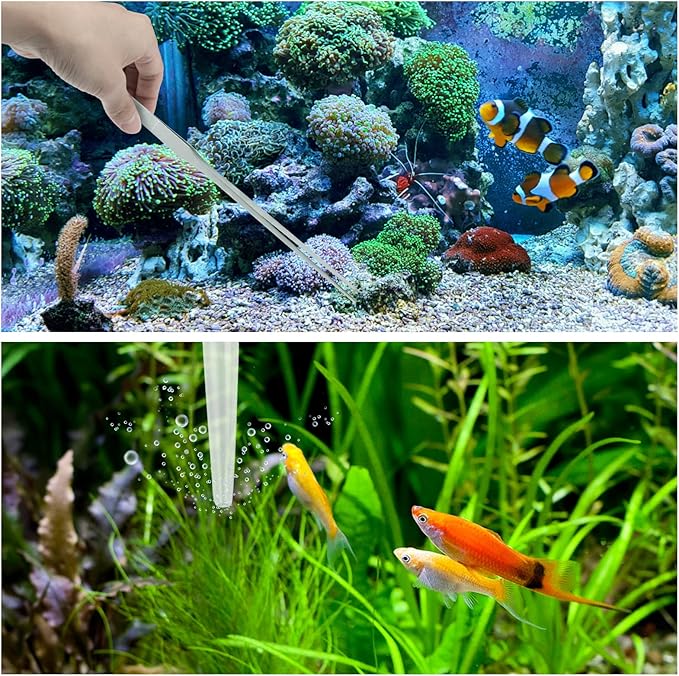 Fish Tank Cleaning Tools, 6 pcs Aquarium Cleaning Tools, Feeder Tools Kit, Aquarium Plants Cleaner, Algae Scraper for Glass Aquariums-PurrikoPets