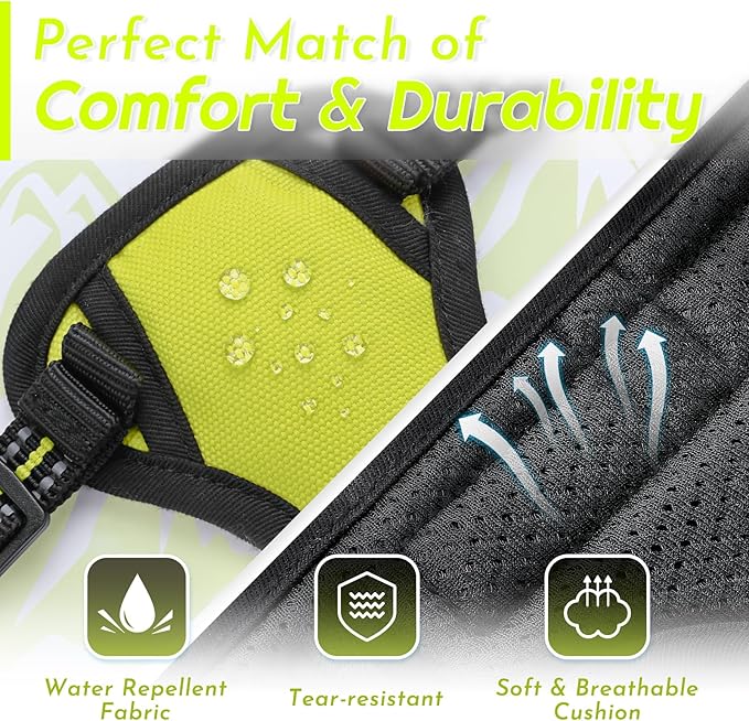 Eagloo Small Dog Harness No Pull, Service Vest with Reflective Strips and Control Handle, Adjustable and Comfortable for Walking, No Choke Pet Harness with 2 Metal Rings, Green, XS-PurrikoPets