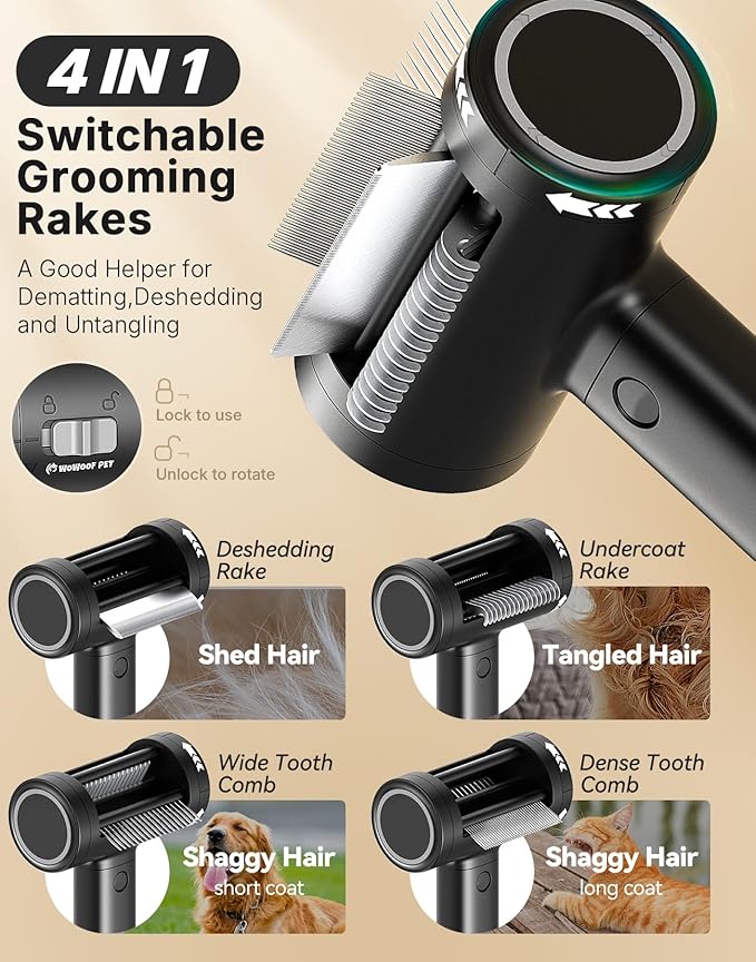 5-in-1 Cat Hair Brush, Dog Grooming Steam Comb for Long Short Haired Indoor Cats Spritz Comb for Deshedding, Detangling, Pet Brush for Kitten Rabbit Massage, with 3 Essence Liquid-PurrikoPets