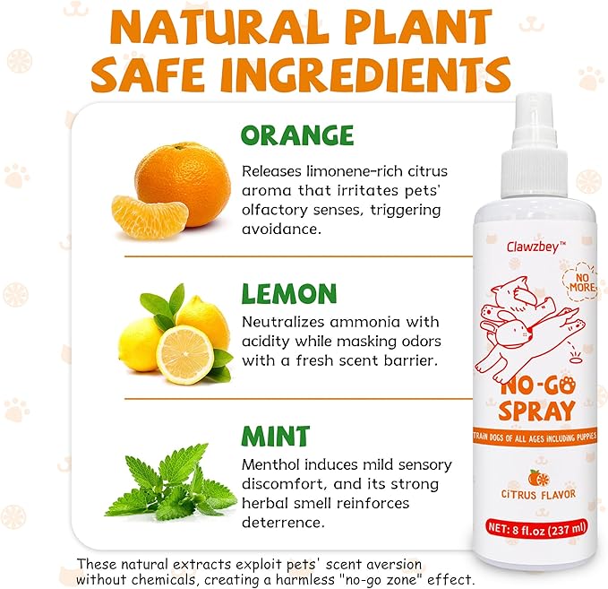 Dog Potty Spray Set, No-Go Spray & Potty Training Spray, Puppy Essentials, Stops Urination & Marking, Indoor and Outdoor Use (8 fl oz) Large Capacity, More Suitable for Multi-Dog Households-PurrikoPets