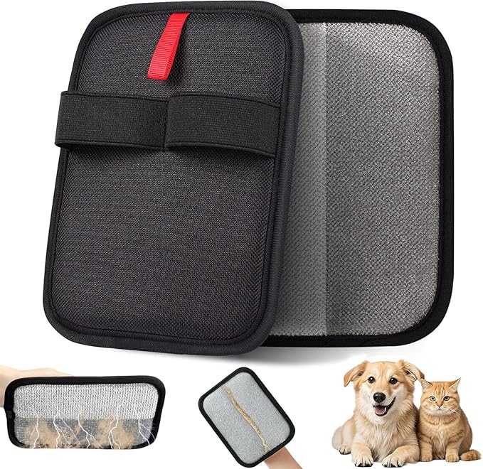 2 Upgraded Thickened Electrostatic Pet Hair Removal Gloves Brush,2025 New Reusable Cat Dog Hair Remover Grooming Gloves,Double Sided Washable Static Animal Fur Removal Tool for Couch,Carpet, Clothes-PurrikoPets