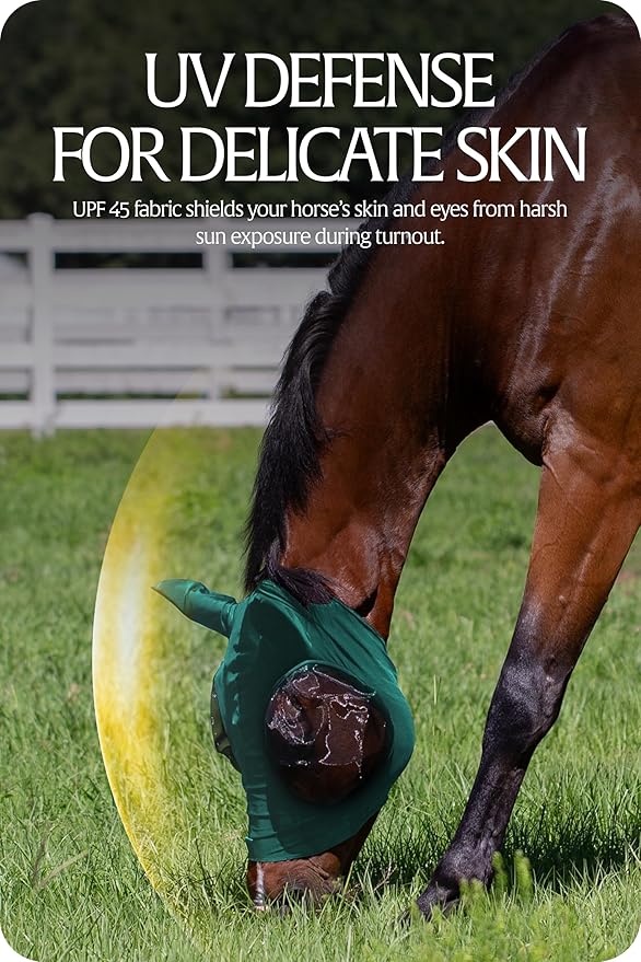 Equinavia Bug Out Fly Mask | Against Flies, Insects, UV Rays - Turquoise - Warmblood-PurrikoPets