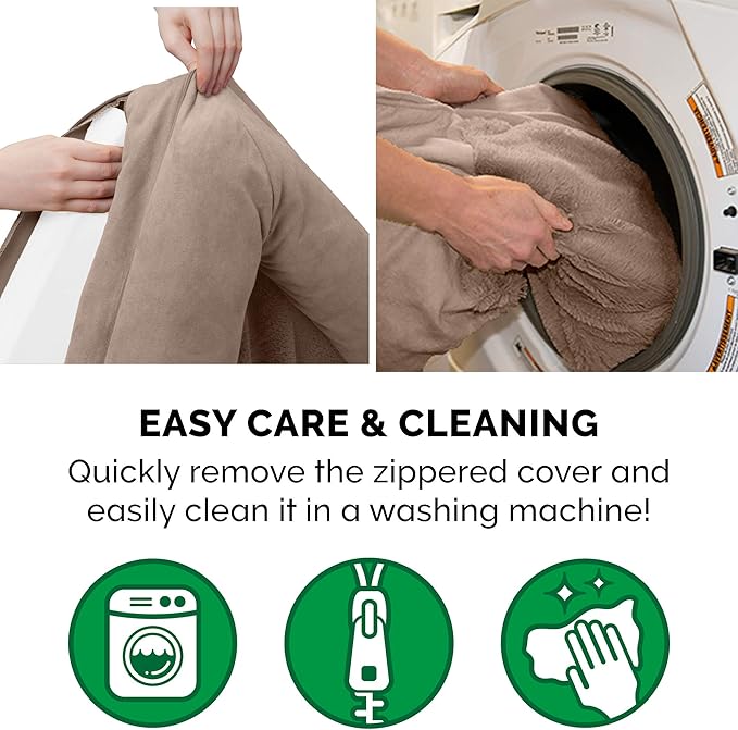 Furhaven Orthopedic Dog Bed for Large Dogs w/ Removable Bolsters & Washable Cover, For Dogs Up to 125 lbs - Plush & Suede Sofa - Almondine, Jumbo Plus/XXL-PurrikoPets