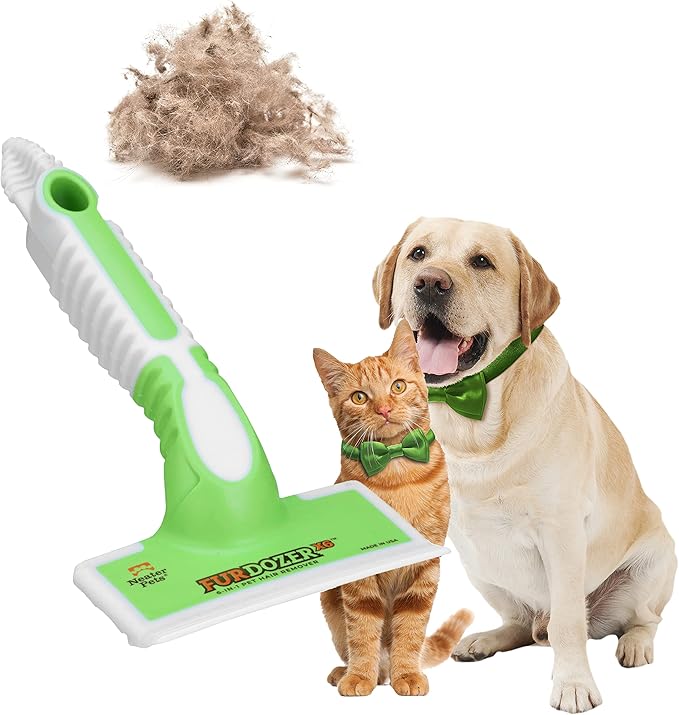 FurDozer X6 Pet Hair Remover & Auto Detailing Tool - Cat & Dog Hair Remover for Carpets, Car Interiors, Couches, Bedding, & Pet Furniture - Reusable Pet Hair Removal Tool for Cat and Dog Fur & Lint-PurrikoPets