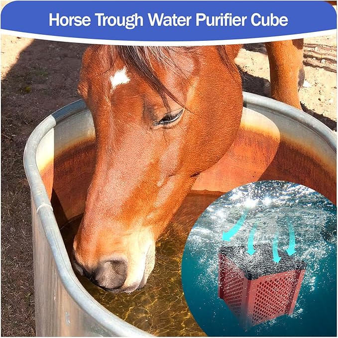 2 PCS 2026 New Pure Cube Water Trough Filter 2.0, Eco-Aquarium with Honeycomb Charcoal, Super Strong Filtration Activated Carbon Filter Media for Fish Tanks, Horse Troughs, Ponds & Livestock Tanks-PurrikoPets