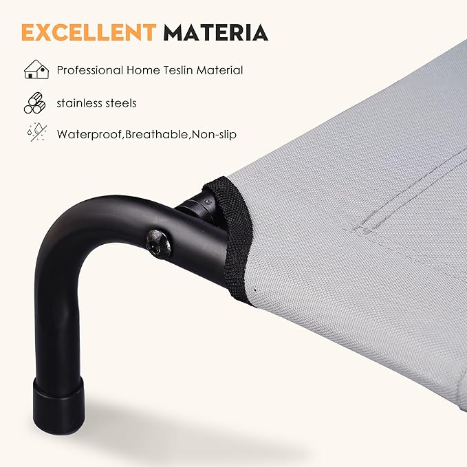 Elevated Dog Bed Raised Dog Bed Outdoor for Large Medium Size Dogs Place Bed Easy Clean Breathable, Comfortable,Rugged Durable Raised Pet Bed Up to 130 lbs,42in-PurrikoPets