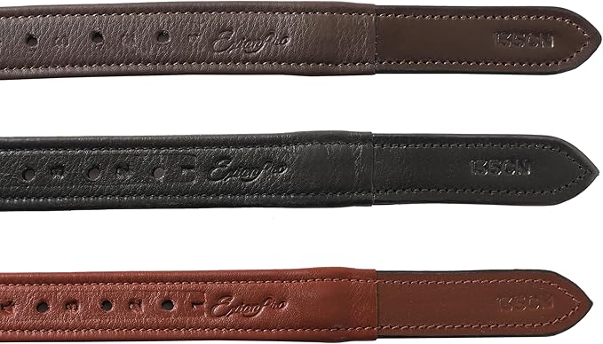 Exion FlexiStrong Stirrup Leathers for English Saddle | Ultra-Soft Cow Calfskin with Nylon Core | 1” Wide Stirrup Leathers for Daily Use | Sizes 48" to 62" | Black, Brown-PurrikoPets