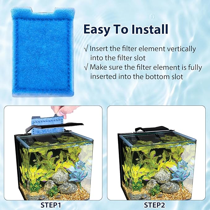 8 Pack Fish Tank Rite-Size Z Filter Cartridges Compatible with MarineLand Aquarium Eclipse Filtration Systems & Hidden Filtration System, and Fit for MarineLand Ailhouette & Portrait Filtration System-PurrikoPets