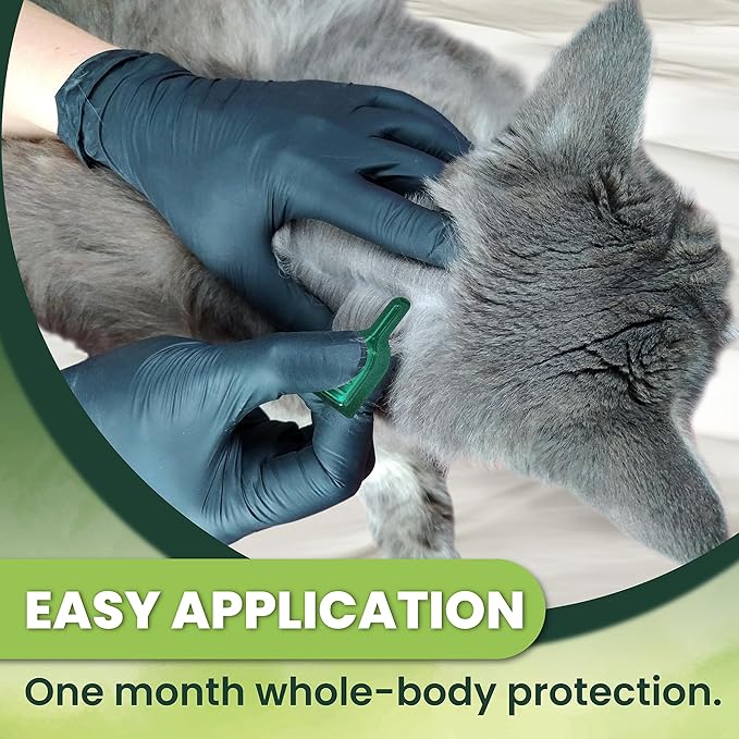 Flea and Tick Prevention for Cats: Flea & Tick Topical for Cats Over 1.5lbs, 6 Dose Flea and Tick Control/Prevention for 6 Months (6 Pack)-PurrikoPets