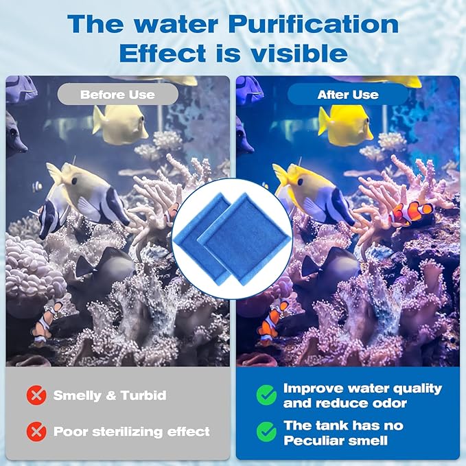 12 Pack Aquarium Filter Cartridges for Aqua-Tech 30-60/20-40 Gallon Fish Tank Power Filter Replacement, EZ-Change #3 Fish Filter Cartridge-PurrikoPets