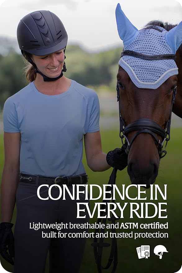 Equinavia Gardian Riding Helmet - Lightweight, Low-Profile Design with Airflow Vents, Easy-Adjust Dial, Removable Coolmax® Liner, ASTM F1163-23/SEI Certified-PurrikoPets