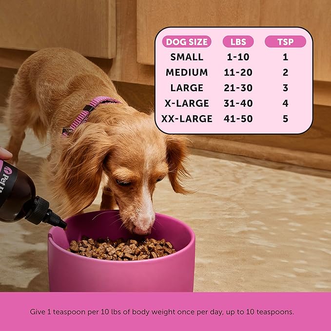 Dog Multivitamin Supplement with Salmon Oil for Dogs - Allergy Itch Relief, Digestion, Skin & Coat Health, Liquid Supplement - Dog Food Topper Bone Broth with Prebiotics (12 oz)-PurrikoPets