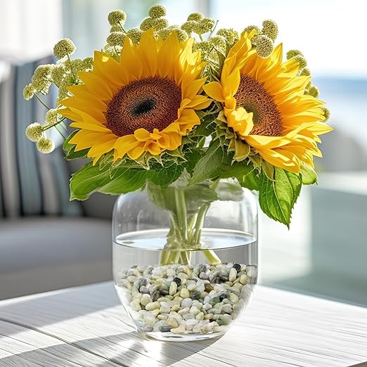 10 lbs Jade Pebbles for Indoor Plants, 3/8" Plant Rocks for Pots Indoor, Decorative Small Stones for Plants, Bamboo,Vase, Succulent, Highly Polished Small River Rocks-PurrikoPets