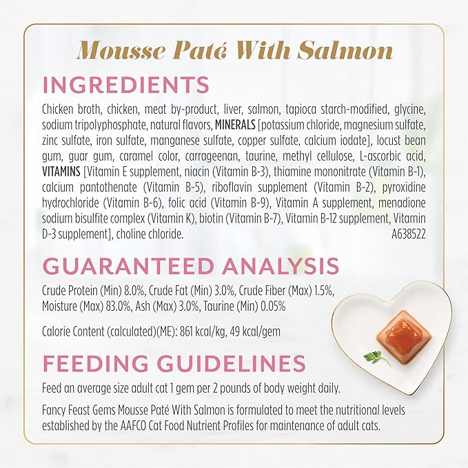 Fancy Feast Gems Pate Cat Food Mousse Salmon or Tuna and a Halo of Savory Gravy Wet Cat Food Variety Pack - (1) 8 ct. Boxes - 8 ct. Box-PurrikoPets