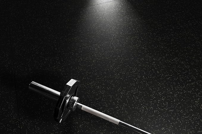 Genaflex Rubber Gym Floor Mat - 8mm Thick - Heavy Duty Commercial Protective Gym Flooring Roll (10% Red, 4' X 10')-PurrikoPets