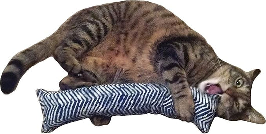 15" Catnip Kitty Kicker Toy With Refillable Catnip Pocket (Blue #1)-PurrikoPets