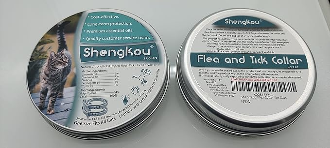 Flea and Tick Collar for Cats - Offers 12-Month Protection, Crafted with Premium Plant Oils, Waterproof, Natural, Safe for Kittens, Includes Free Comb and Tweezers, 13.8 in (2 Packs)-PurrikoPets