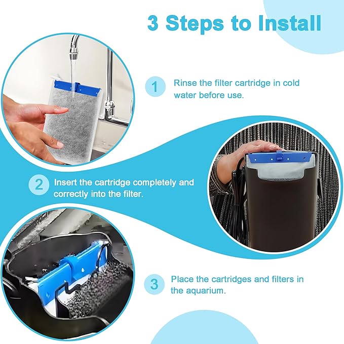 12 Pack Large Replacement Filter Cartridges Compatible with Tetra Whisper Bio-Bag Filters Large Aquarium Filter Cartridges for Whisper 20i/40i IQ20/30/45/60 PF20/30/40/60 Power Filters-PurrikoPets