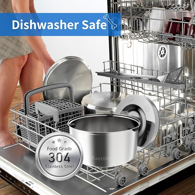 3L Large Capacity Stinless Steel Dog Water Bowl and Waterproof Silicone Dog Food Tray, Slow Down Drinking Pet Water Bowl-PurrikoPets