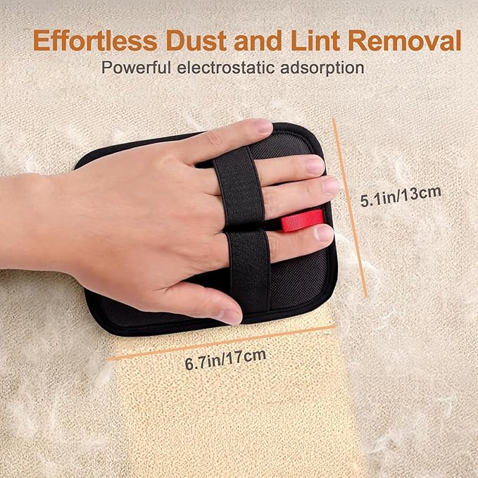 4 Pack Electrostatic Pet Hair Removal Gloves, Reusable Washable Dog & Cat Hair Remover Gloves for Furniture, Carpet, Car Seats, Effortless Cleaning-PurrikoPets