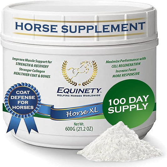 100-Day Supply Horse XL Supplements – Horse Care Weight Gain Supplement W/ 8 Amino Acids - No Soy or Sugar Coat Defense for Horses - Joint Supplement, Equine Supplies & Hoof Supplements-PurrikoPets