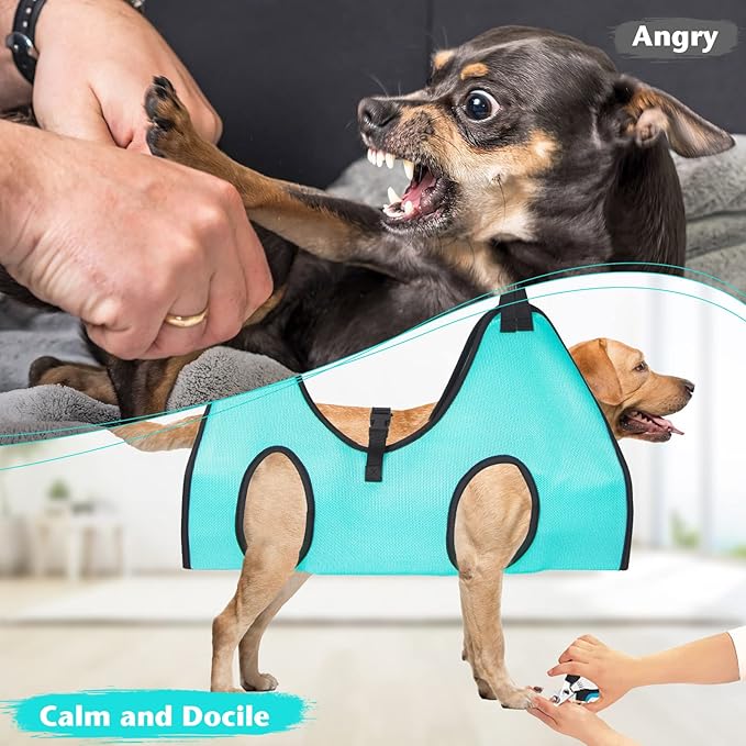 Dog Grooming Hammock - Upgrade Pet Grooming Harness for Nail Trimming (L 50lb), Dog Sling for Nail Clipping, Dog Hanging Holder Hanger for Cutting Nail with Nail Clippers-PurrikoPets