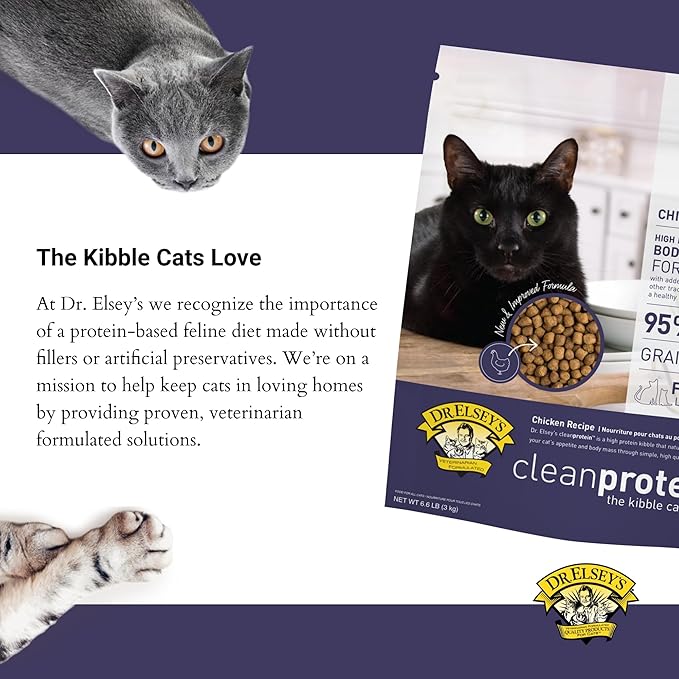 Dr. Elsey's cleanprotein Chicken Cat Kibble 6.6 lb. Bag-PurrikoPets