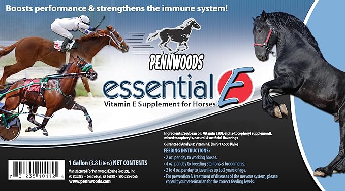 Essential E: Equine Vitamin E Supplement for Horse Health, Performance, Recovery & Nutrition - 1 Gallon-PurrikoPets